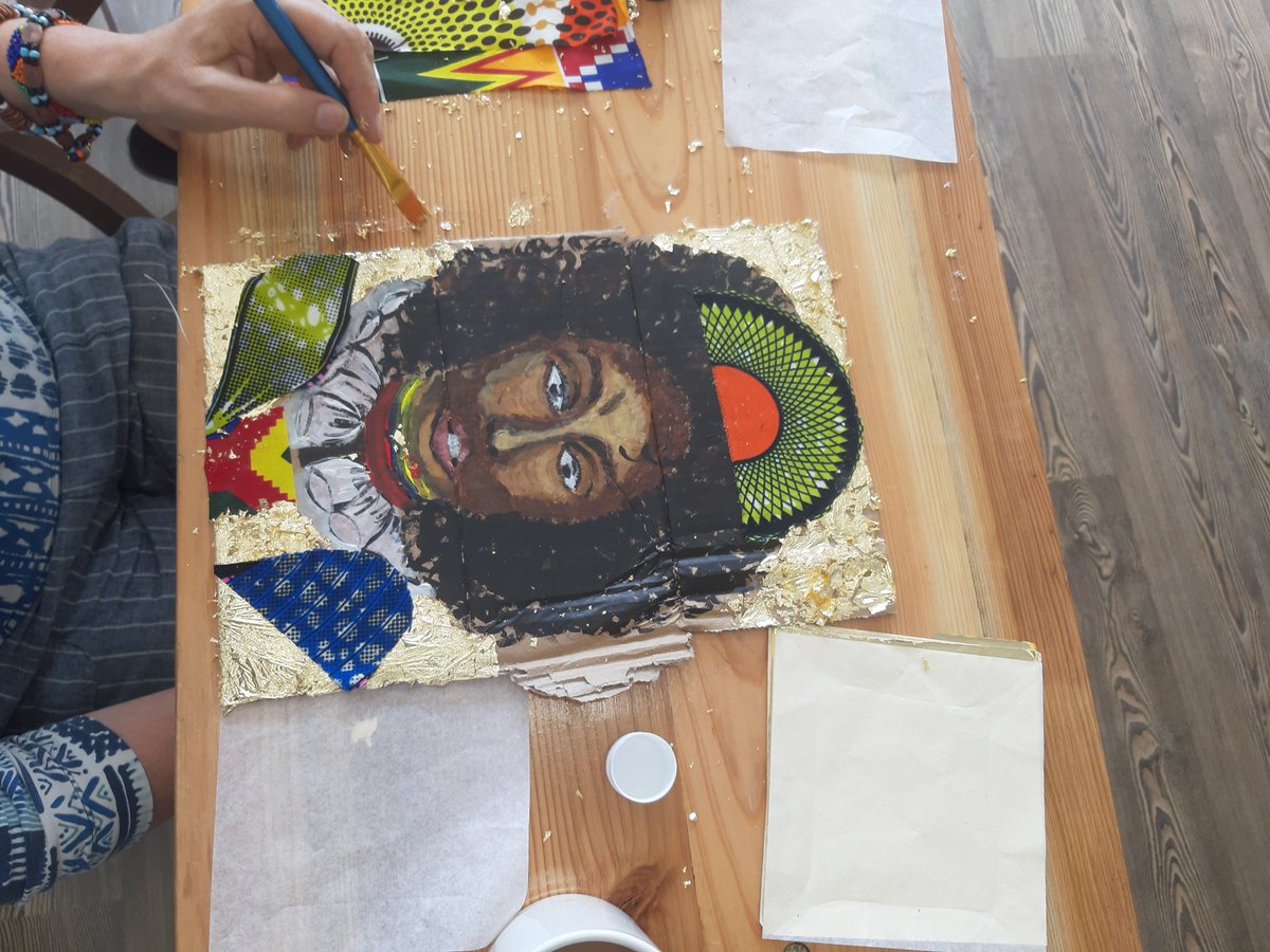 Some of the artworks produced today at Longsight Art Space for the 'Black Queens' Workshop. What a great space to get the community involved with art. #creativeworkshop #culture #art #artwork  #potrait  #mixmedia #Africanart #community #Longsight #manchester #manchesterartists