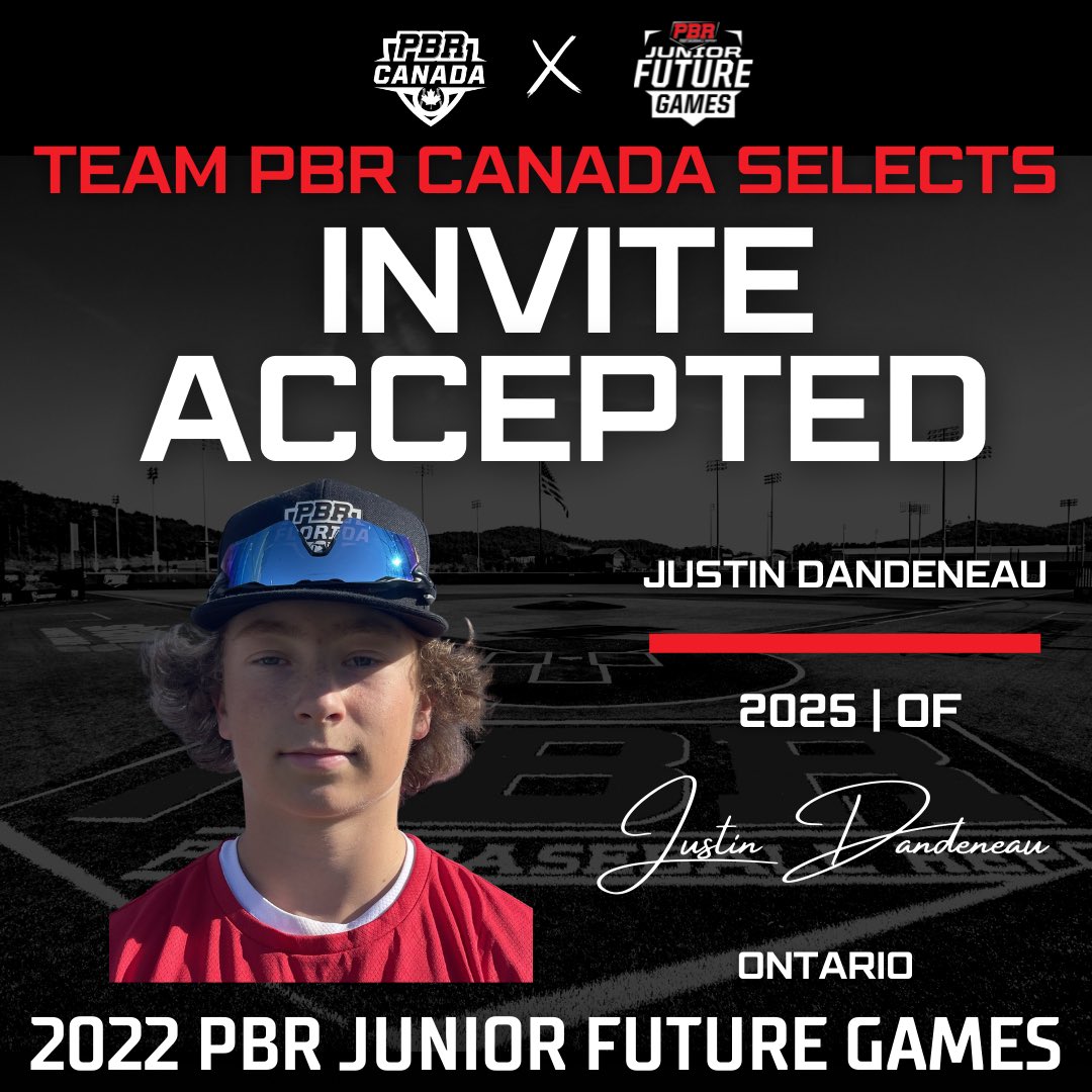 See you in ATL, Justin Dandeneau🤩 

‘25 OF Dandeneau is headed to the Top Uncommitted event in America…

The Jr Future Games at @lakepointsports ‼️

Dandeneau is the 25th-ranked player in Ontario’s 2025 class.

#BeSeen🇨🇦 #PBRFutureGames