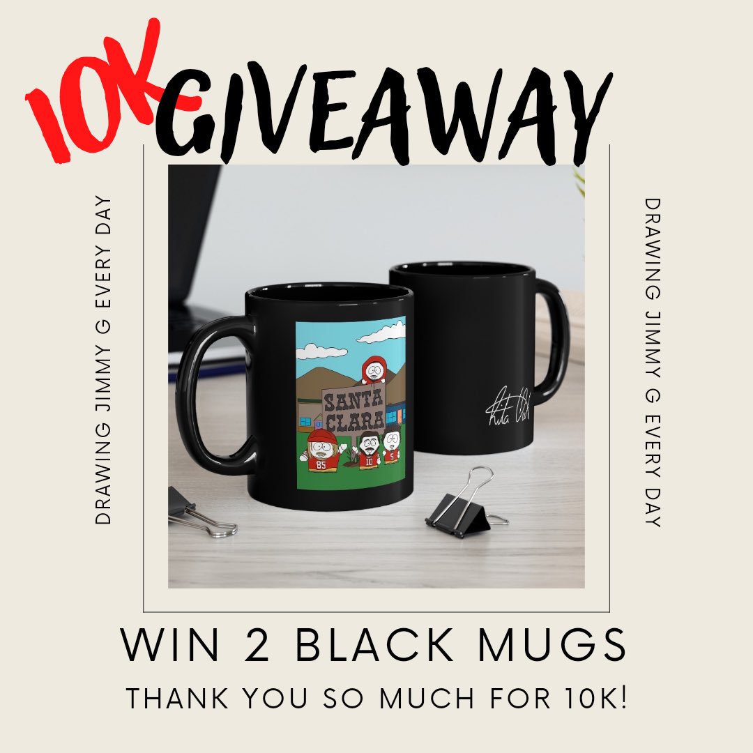 🚨 GIVEAWAY ALERT! 🚨

To celebrate 10k followers on Twitter, I’m giving away 2 exclusive new black mugs of your choice!

To enter, just follow these steps:
- Follow <a href="/ritaoak_art/">Rita Oak</a> 
- Retweet
- Like this tweet

The winner will be selected randomly next Friday evening! 😁 Good luck!