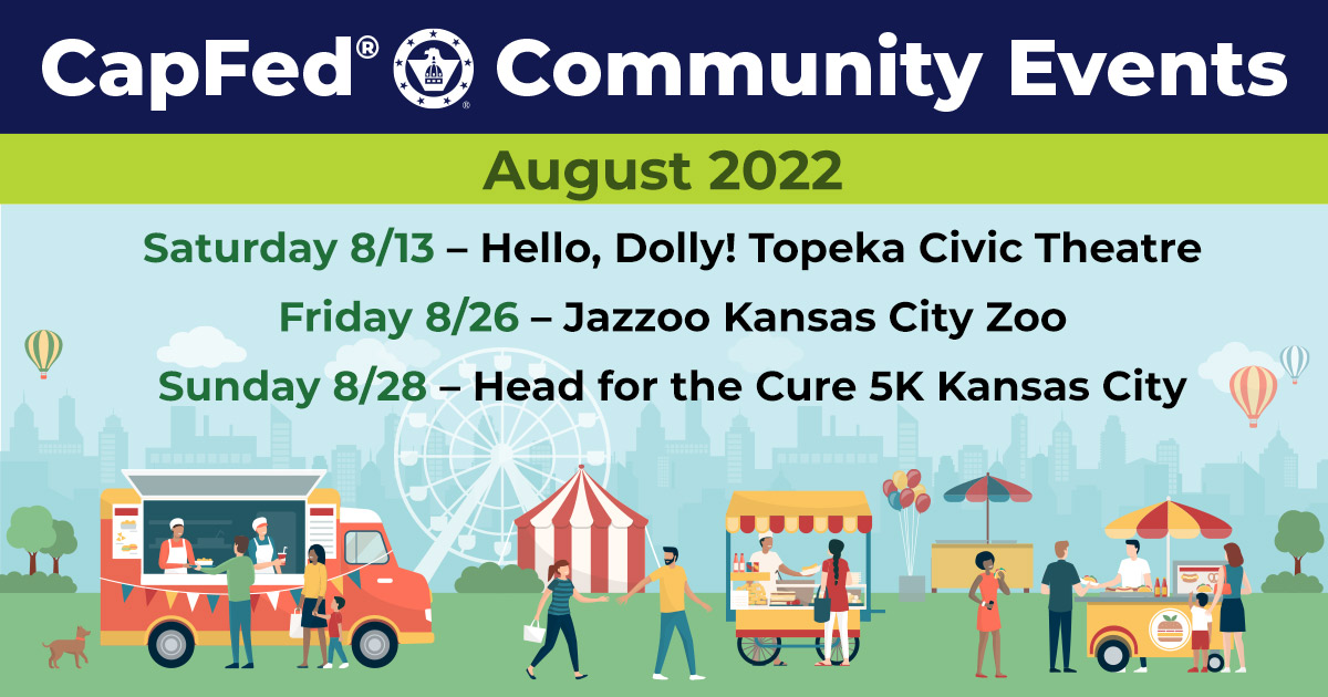 Capitol Federal (@capfed) on Twitter photo There's still plenty of fun to be had this summer! Stay cool <a href="/JazzooKC/">Jazzoo at the KCZoo</a>, tickets include unlimited food, drinks, and entertainment, all while supporting a great cause!
Stay up to date with CapFed's comprehensive community events calendar: bit.ly/3RIC7Mi There's still plenty of fun to be had this summer! Stay cool <a href="/JazzooKC/">Jazzoo at the KCZoo</a>, tickets include unlimited food, drinks, and entertainment, all while supporting a great cause!
Stay up to date with CapFed's comprehensive community events calendar: bit.ly/3RIC7Mi
