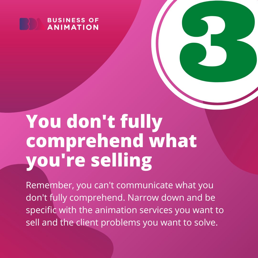 animationbiz's tweet image. 3. You don't fully comprehend what you're selling

Want to Learn The 6 Most Important Things Every Animator Needs to Know to Be Successful? Link in Bio.

#AnimationLeadMagnet #LeadMagnetForAnimators #LeadMagnetForAnimation #Animator #AnimationMarketing #AnimatedMarketing