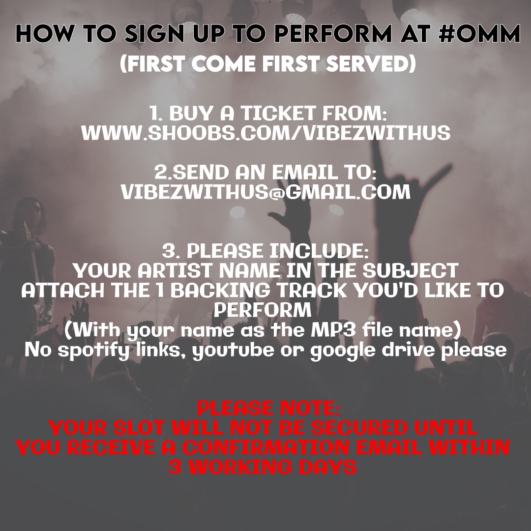 1 performance slot left at tomorrow’s #OpenMicMondays event in Dalston!
Email asap to secure the slot