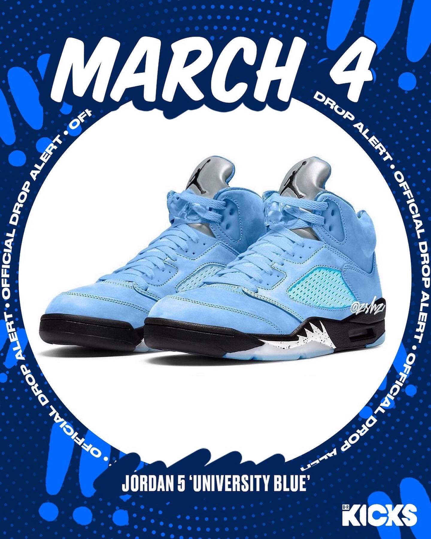 Jordan 5 Retro UNC University Blue - Drop Kickz NY - Buy authentic  sneakers and streetwear from nike, jordan, yeezy, new balance and more at  Drop Kickz NY