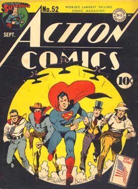 ChuckBrouilette's tweet photo. #80YearsAgoToday .. #theseGuys! #6monthsAfterPearlHarbor #ActionComics #52 classic #FredRay #fightingFive #cover #Superman #TheVigilante #ZataraTheMagician #CongoBill #MrAmerica https://t.co/wPBGzbLd9i