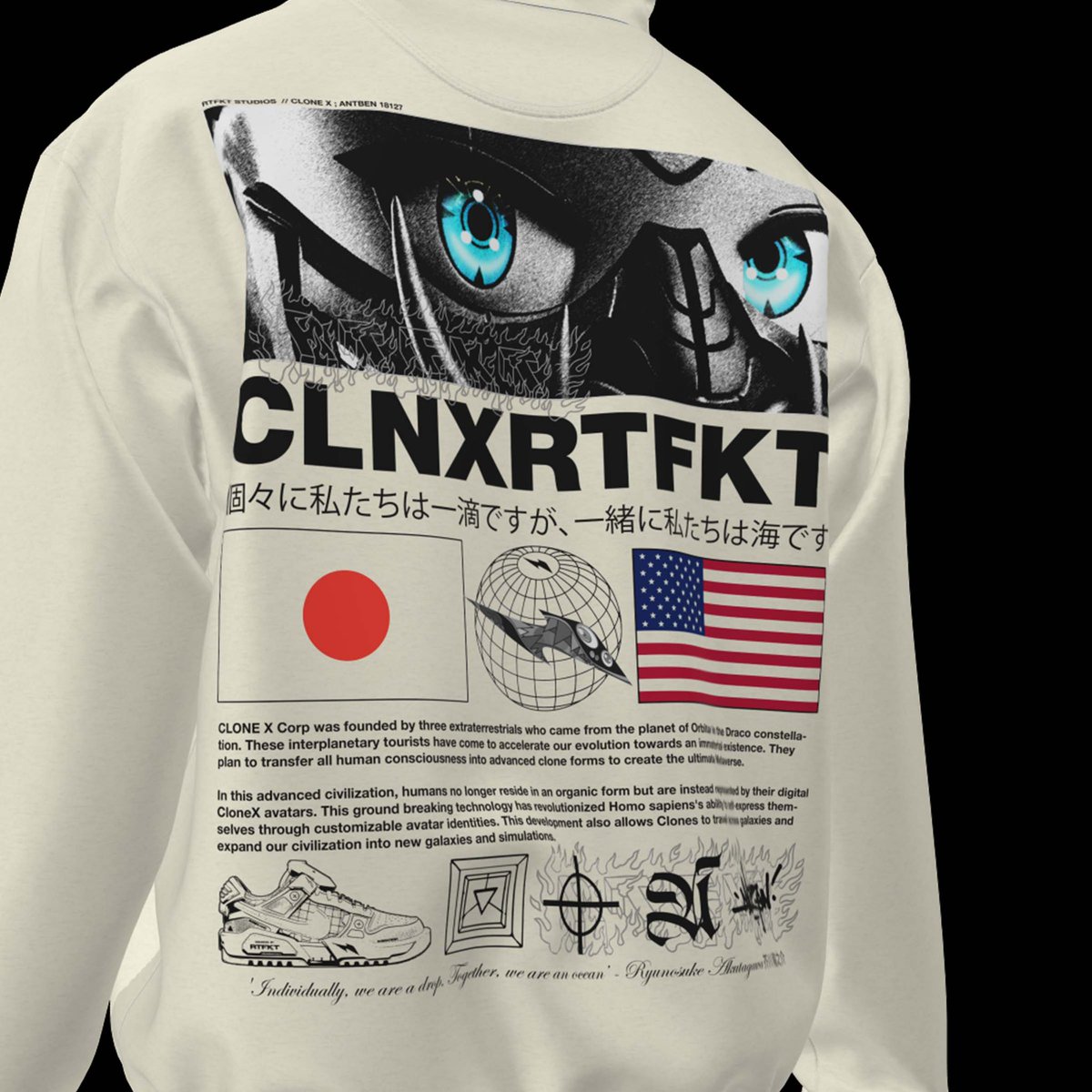 AntbenBen's tweet photo. Final Call ☎️ I’ve added inventory on my site of my commemorative Gagosian x RTFKT hoodie design for those who missed the first. I’ll probably shut it down again in 2-3 days depending on volume. If you bought the first time and were happy with it please help RT &amp; Share love y’all https://t.co/CRSogfXWfR