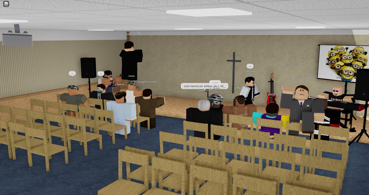 tweets_graham's tweet photo. Tonight, I had the pleasure of preaching to the Westbridge Youth Church and singing a few hymns with the Bishop of Blackburn, Sir Gustav! https://t.co/LudiV6gd6j