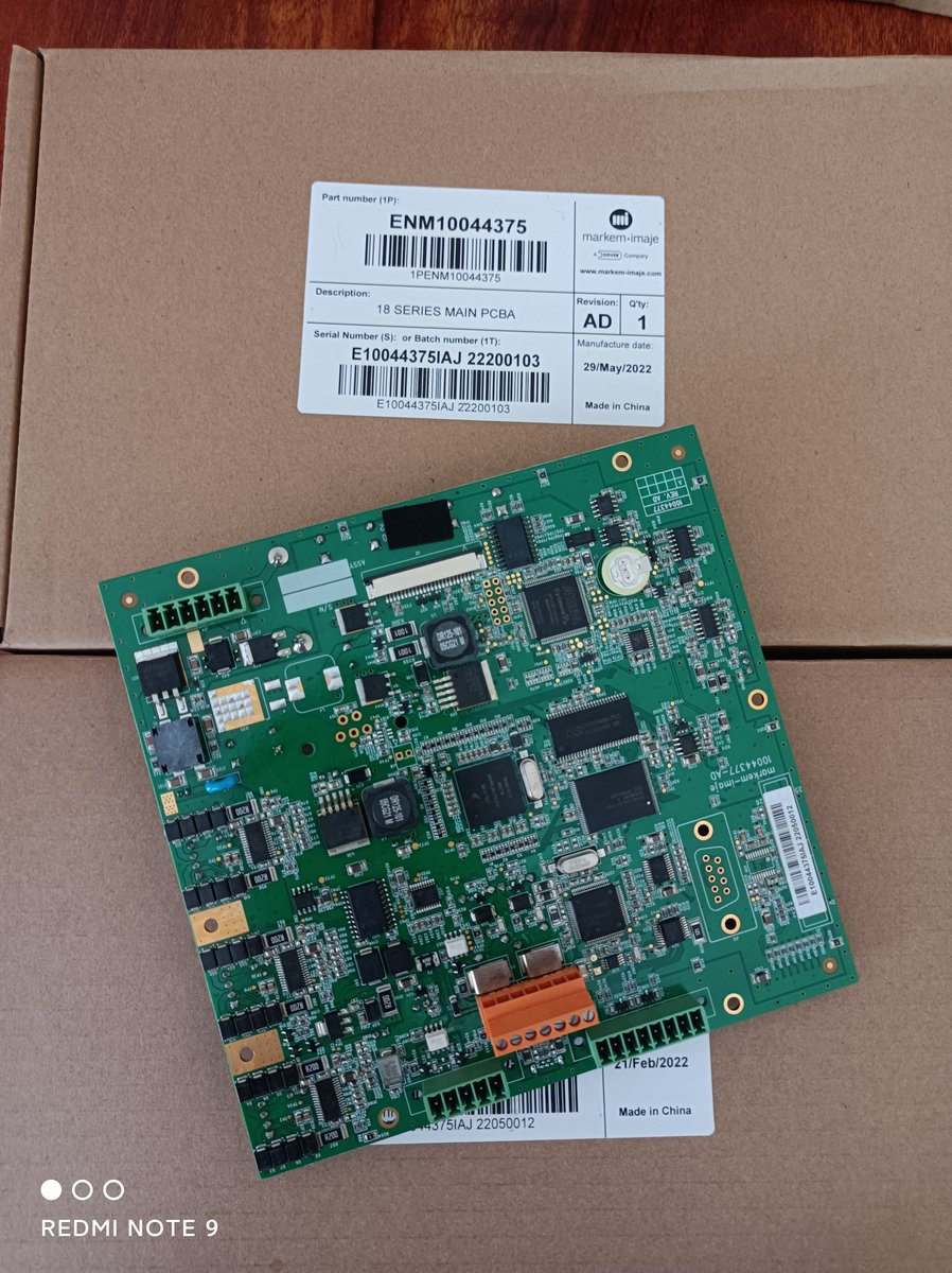 MillyLu6's tweet image. Markem 8018 PCB board, delivery !
Serial number:  ENM 10044375
Pls add my WhatsApp/Wechat: +86 15333736628
Email: codingfoil@unioncoding.com