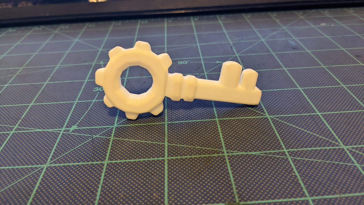 scottwardadd's tweet photo. Printer did p good making a key from twilight princess, @snapmaker https://t.co/TpemU4U05I