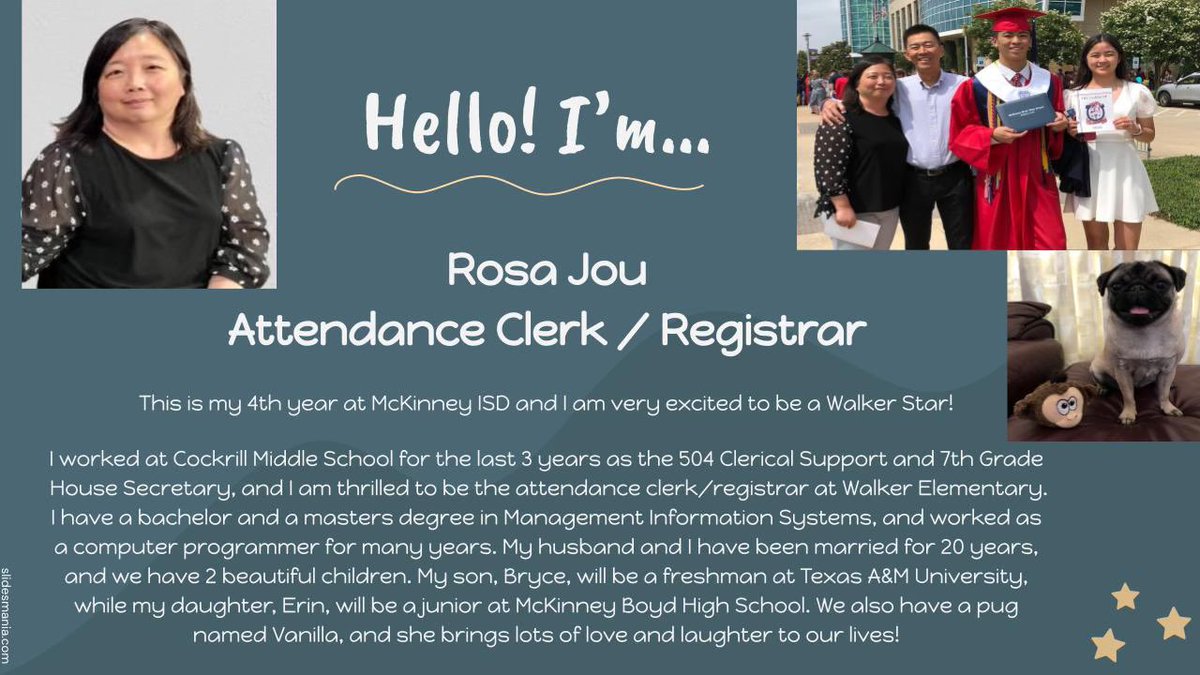 melanie_raleeh's tweet photo. Walker Stars - Let’s give Rosa Jou a warm welcome! #mymisd #walkeratwork https://t.co/UxZsOvwaII