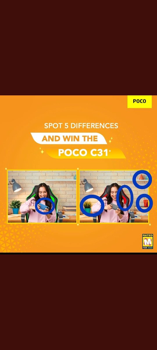 AnitaAh77780370's tweet photo. @Alkajain888 @IndiaPOCO @Himanshu_POCO @Sweetuk_81 @tanya_motwani @KanchanWaghela3 @PreetiSanghavi1 1. Chair colour
2. Phone colour
3. Orange pot missing on leftside
4. Pen box
5. Flower pot
@IndiaPOCO
#LifeTested #POCOC31
Tagging @hey_its_amisha @tanya_motwani @AhujaSakshi13 @AvinashMeghani3 @SakhiRadhaKi https://t.co/hG5GzCTHxM