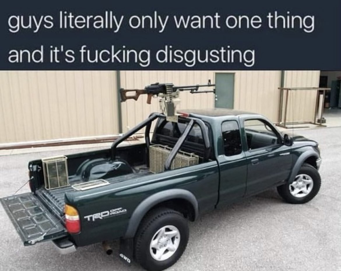 Mrgunsngear's tweet image. On a serious note… I want a pintle mount for a 240 and/or 249 for my 2016 Tacoma.   Suggestions? 🧐

#technical #beltfed #offroad #truck #tacoma