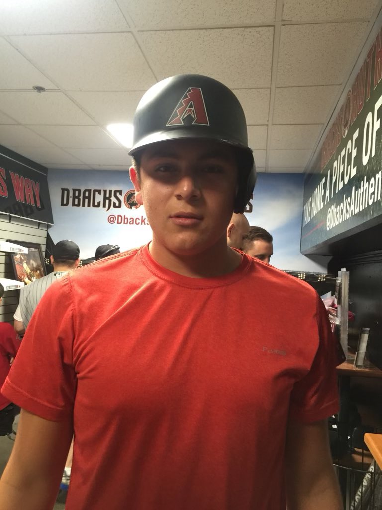 JamesKingTV's tweet photo. Here’s a look at a young Ivan Melendez in some @Dbacks gear. His cousin @IsaacMelendez17 shared this one with me, from a time they took a trip to Phoenix for a tourney back in the day. https://t.co/z7R2ypyrZs