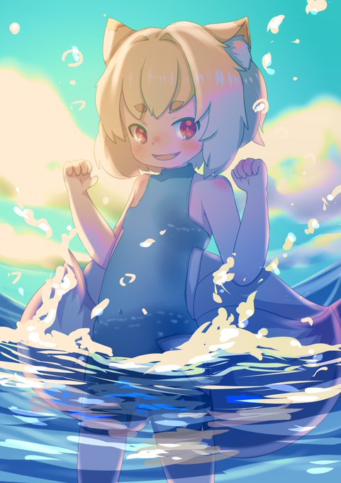 水浴びのtwitterイラスト検索結果
