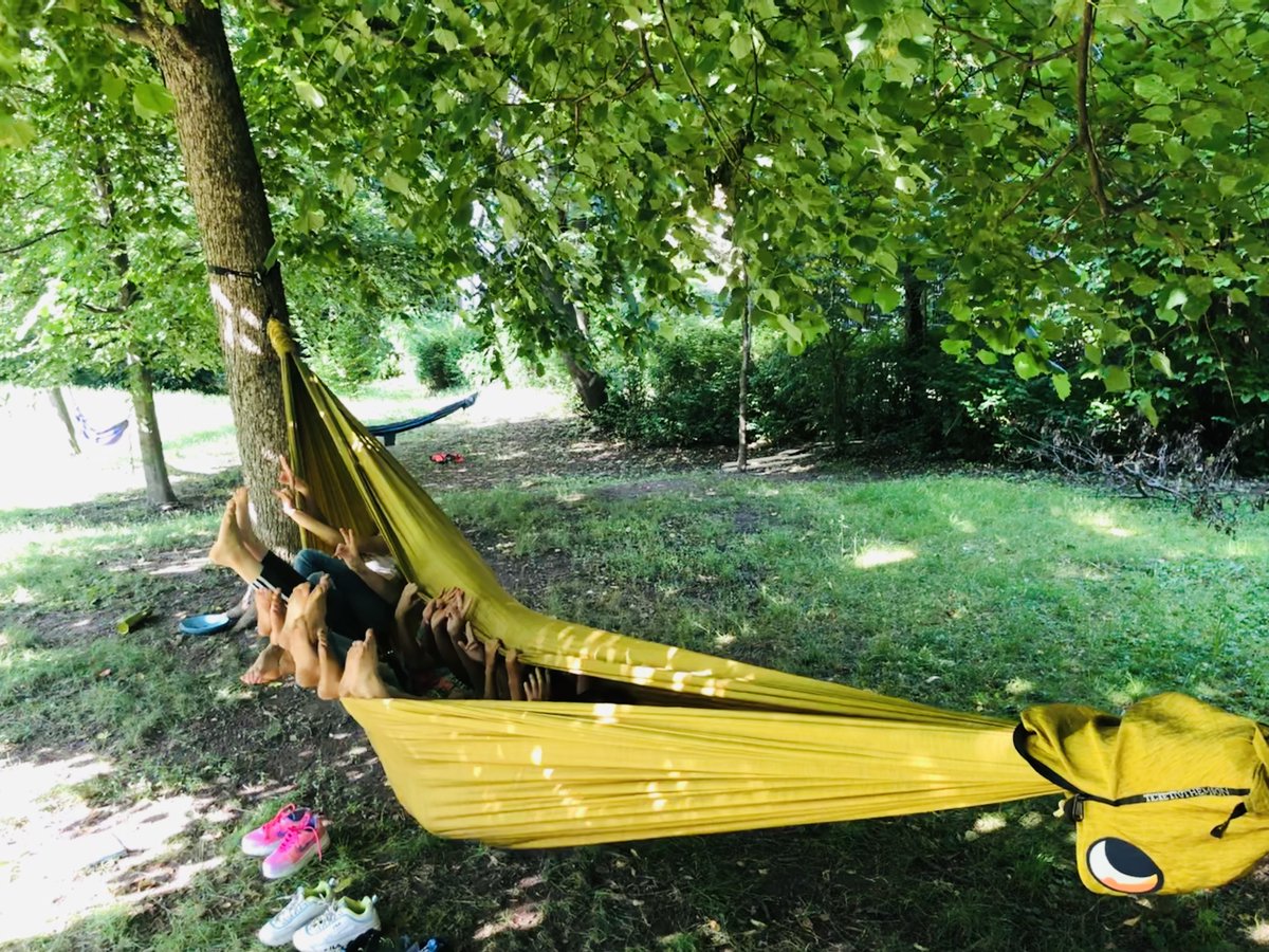 ticketothemoon's tweet photo. On behalf of the socio-educational institution of the Vienna Children and Youth Services (19th district of Vienna), I would like to thank you very much for the great, colorful, and varied hammock equipment. https://t.co/IuaUaH9OE7
