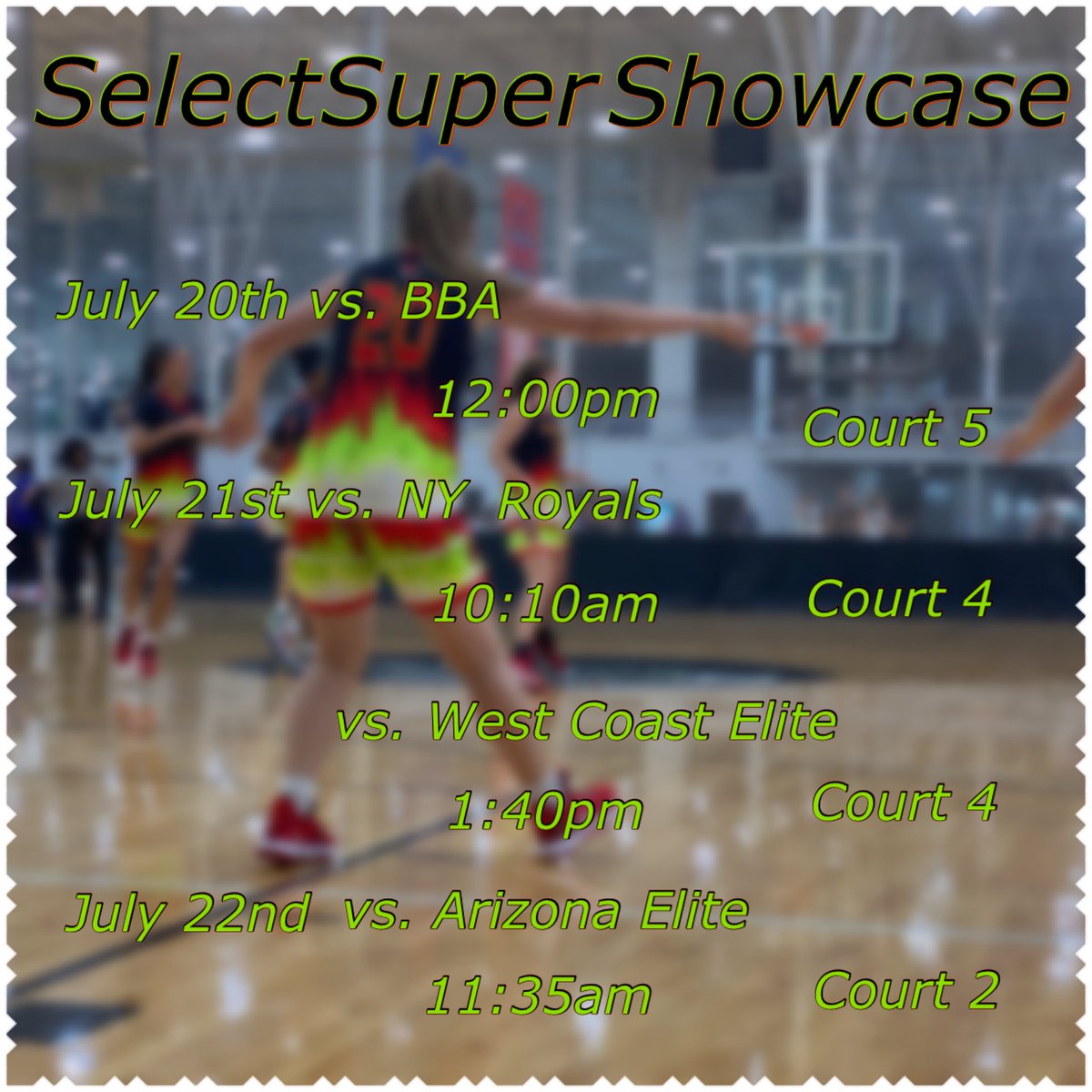 LadyRaiders2024's tweet photo. College Coaches here's our schedule for this week's @SelectEventsBB Super Showcase.    As always we are looking forward to competing against some good competition!   #LadyRaiders2024Glover https://t.co/t66K4Vk9b8