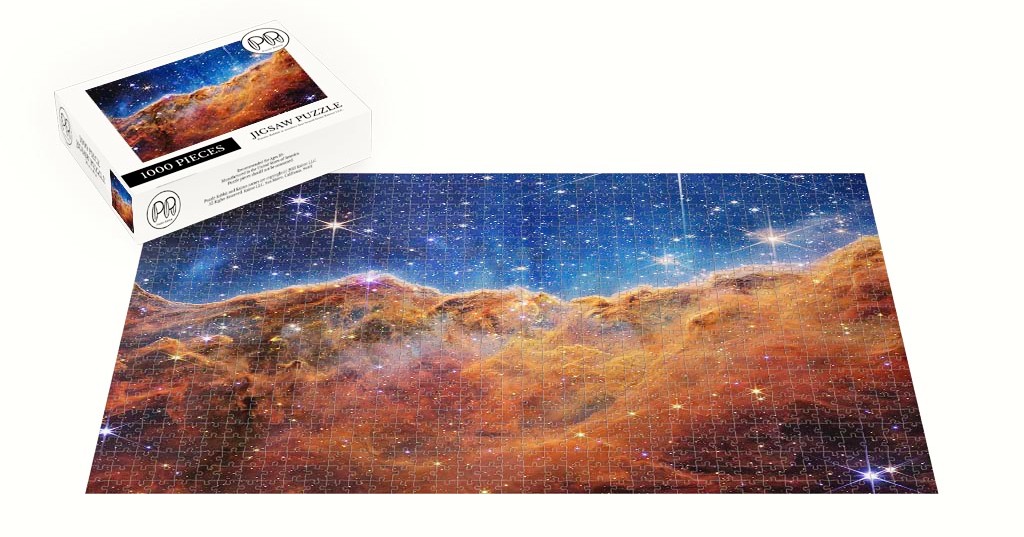 PuzzleRabbit1's tweet photo. These new Webb Telescope First Image Jigsaw Puzzles are pretty breath taking. We can't wait to see more of the images it sends back to us! 

#WebbTelescope #Webb #Telescope #Space #Outerspace #Cosmiccliffs #Jigsaw #jigsawpuzzle #SciencePuzzle #Instapuzzle #PuzzleRabbit https://t.co/nwqPEmJQRM