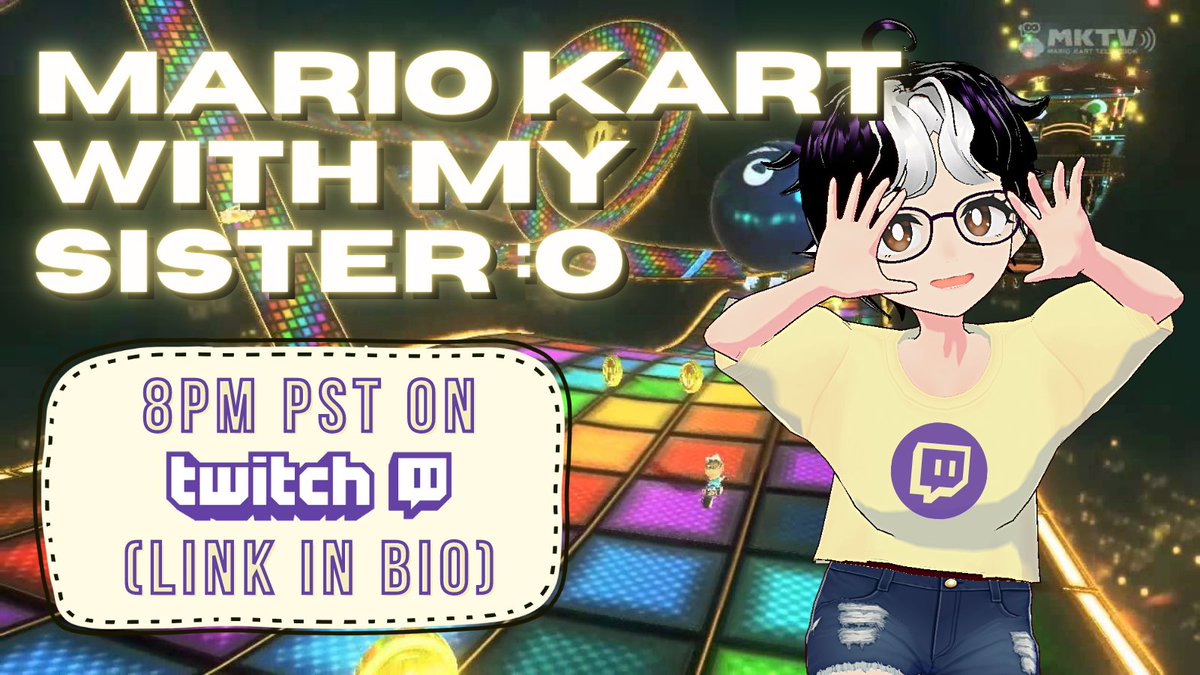 AyyItsIssy's tweet photo. MARIO KART STREAM TODAY BOIS

#Vtuber #VTuberEN #twitchstreamer  #smallstreamer #MarioKart #twitch #twitchtv #VtubersUprising https://t.co/O4rIcyFHR9