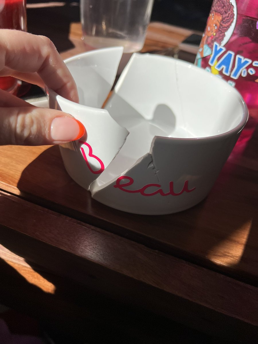 mimrach's tweet photo. @LoveIsland this is the worst day of my life! Beau’s bowl arrived smashed 😭 https://t.co/IiVVtQYE5i
