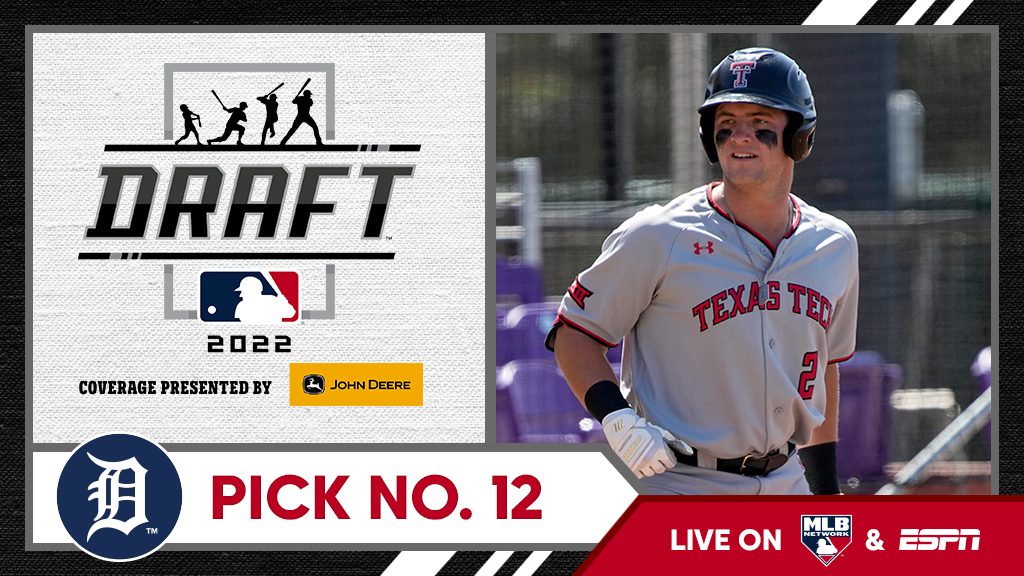 MLB Draft (@mlbdraft) on Twitter photo With the 12th overall pick, the <a href="/tigers/">Detroit Tigers</a> select <a href="/TTU_Baseball/">Texas Tech Baseball</a> second baseman Jace Jung, No. 9 on the Top 250 Draft Prospects list.
Watch live: atmlb.com/3PCHdrV With the 12th overall pick, the <a href="/tigers/">Detroit Tigers</a> select <a href="/TTU_Baseball/">Texas Tech Baseball</a> second baseman Jace Jung, No. 9 on the Top 250 Draft Prospects list.
Watch live: atmlb.com/3PCHdrV