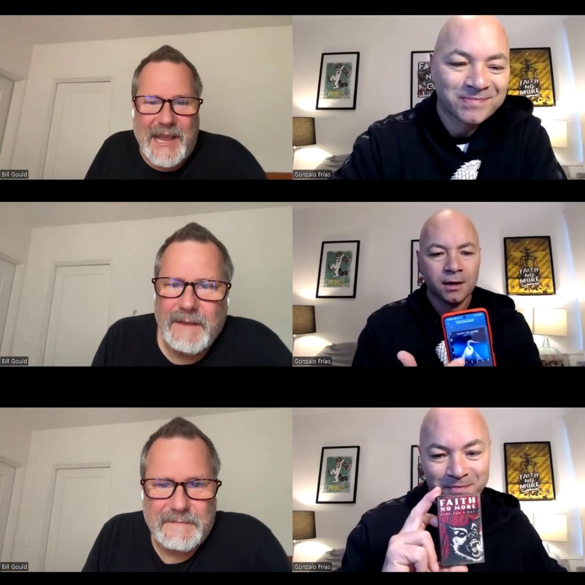 Gonzalo7movicio's tweet photo. ¡Fantástica conversación con Billy Gould de Faith No More! 🤯 Hablamos sobre las claves del disco Angel Dust y la música de la banda🎵 
Pronto publicaré la entrevista 👀🤟 atent@s a mis redes 😉 Thanks Billy!!! @MRGOULD your kindness rocks!!! https://t.co/EN9vpnuQqQ