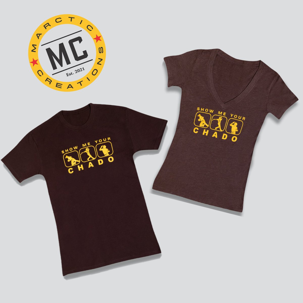 Show Me Your Chado in 2 cuts.  Whichbis your choice?!

#showmeyourchado #showmeyourtatis #baseball #marcticcreations #SanDiego #PadresWin #padresfans #sportswear #sandiegopadres