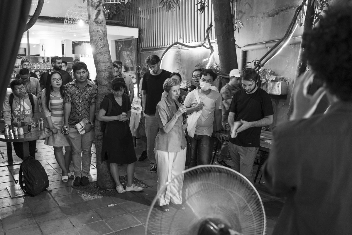 vinkjohn's tweet photo. From last night's @instupor "Troubling the Water" book presentation and Sao Sreymao's work at YK Art house https://t.co/J43YzIF3yA