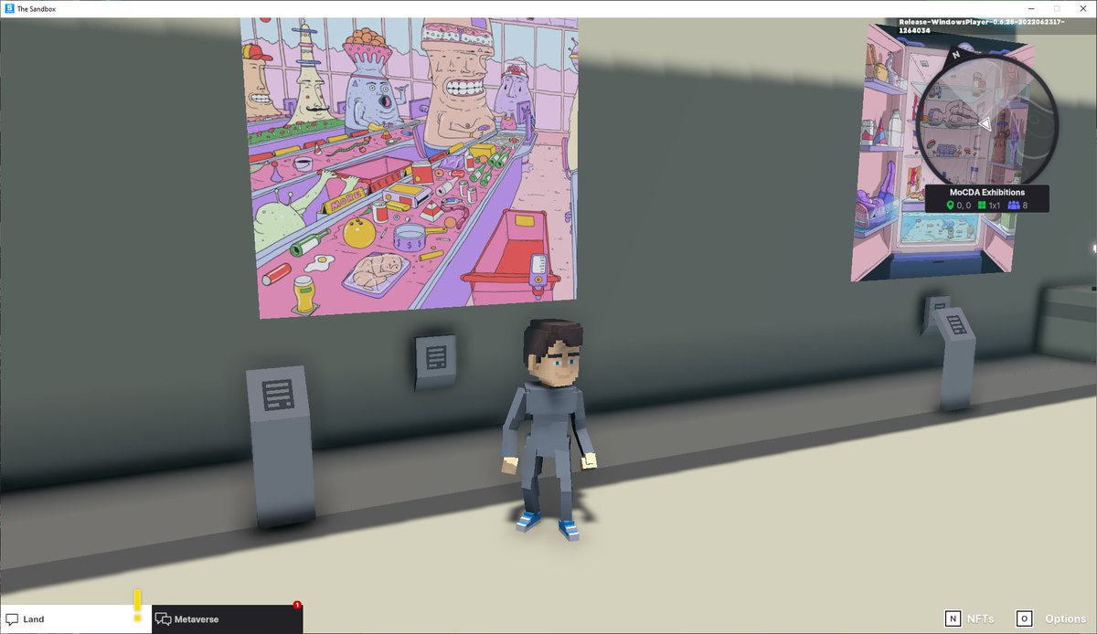 thatisnotacosa's tweet photo. @TheSandboxGame @SuperRare I just participated in the #TheSandbox weekly contest for a chance to win 200 mSAND! I found the art piece, check out my screenshot below!
👇

 A supermarket from the future... ok. https://t.co/fiy3OV4kKA