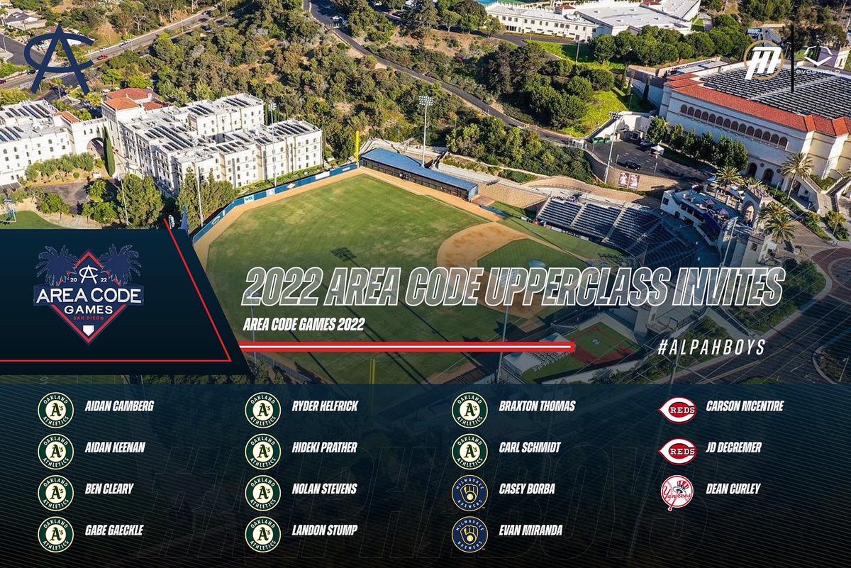 Congratulations to all the #AlphaBoys who were invited to the 2022 Area Code Games! #ACgames22 <a href="/ACBaseballGames/">Area Code Baseball</a> 🌴🏖

📍 San Diego, CA
🏟 University of San Diego
🗓  August 6-11