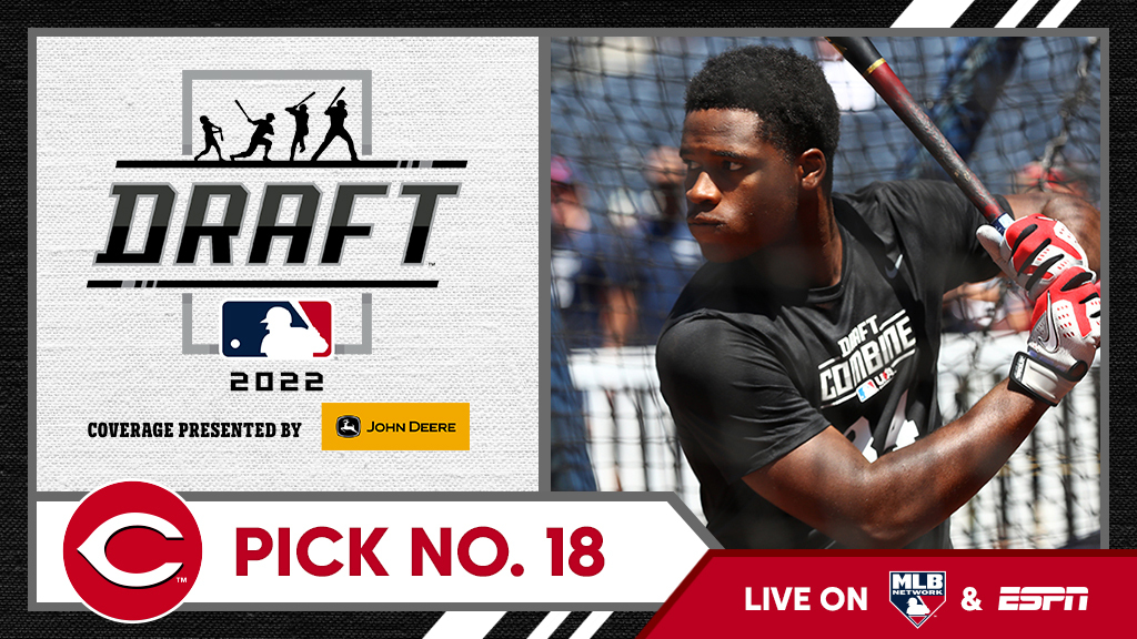 With the 18th overall pick, the <a href="/Reds/">Cincinnati Reds</a> select <a href="/Chipola_BSB/">Chipola Baseball</a> third baseman Cam Collier, No. 8 on the Top 250 Draft Prospects list.

Watch live: atmlb.com/3PCHdrV