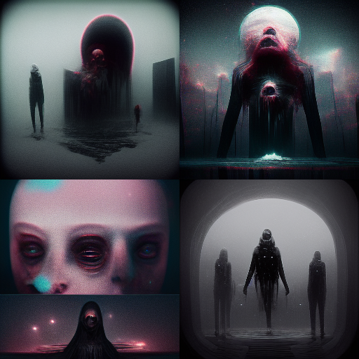 Afonsoinnet's tweet photo. If you have read about the Void Hog on the Exe Wiki you know he is a creature from a dimension known as "The Void".

I used an AI (like Dall E) to generate images from this dimension, here are some interpretations.

I honestly liked the result and it can be canon. https://t.co/b41FbvdOok