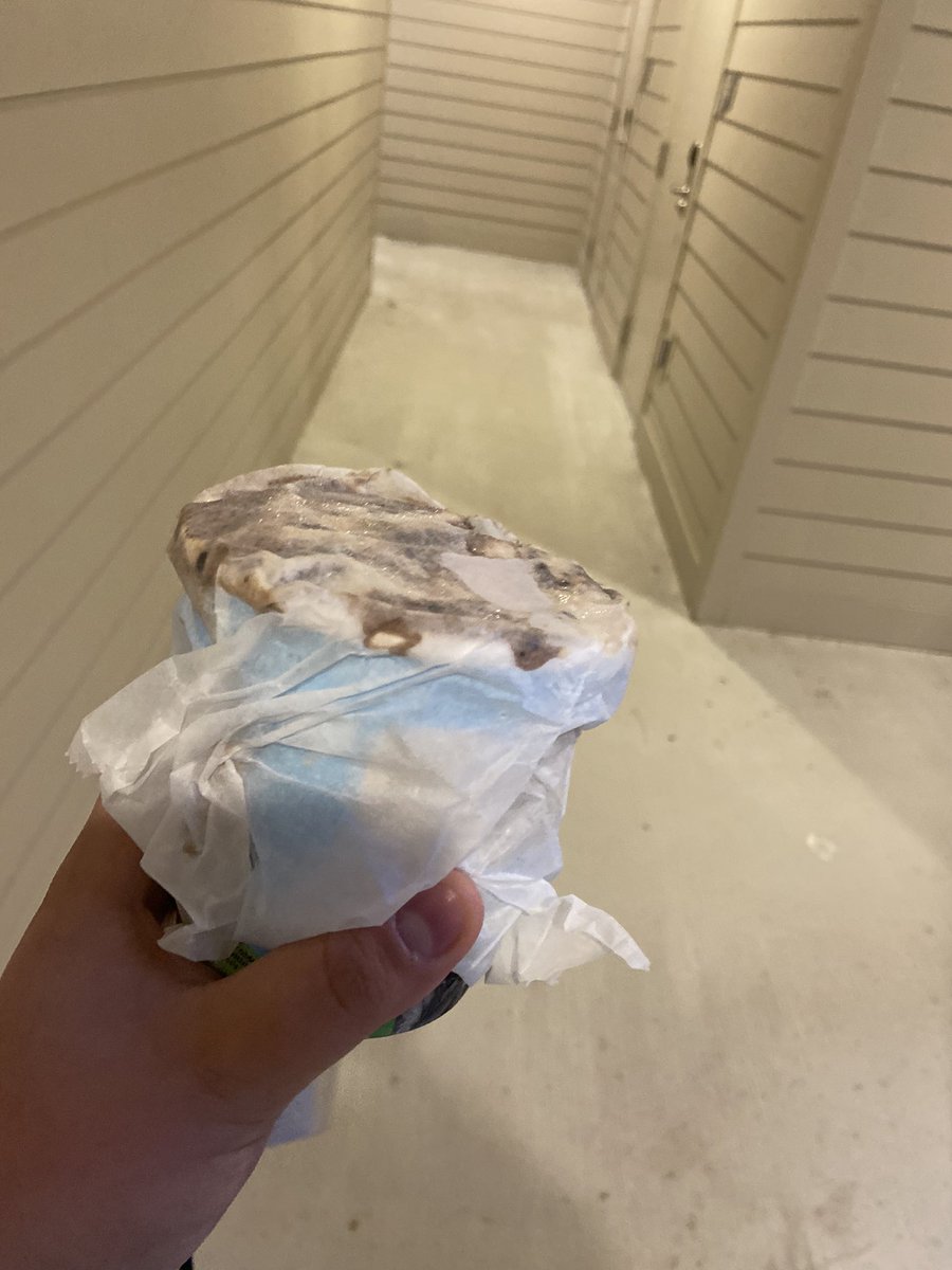 Lillierox's tweet photo. @benandjerrys  i just need to know how y’all run out of lids 🥲 i ordered a custom pint and was handed this 🥲🥲 rip to my ice cream https://t.co/vPXlmvBKwu