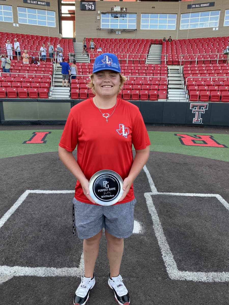 PG_NTX's tweet photo. Congratulations to LBA Benton for winning the 17/18U Division of the 2022 Red Raider Classic at Texas Tech

MVP: Blade Beaty (https://t.co/XShCLh04wW)
6R 7H 2 2 2B 9RBI 1SB

MVPitcher: Gage Cobb (https://t.co/PpiEKhqw2m)
6.0IP 3K 2H 2BB 2R https://t.co/ubyeZrsl2J
