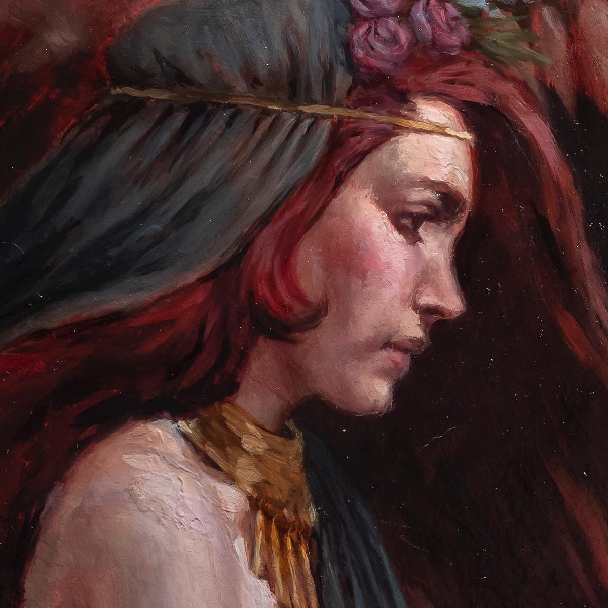 DanielLanderman's tweet photo. Testing out a new camera, so here’s a nice high res detail of Dragon Storm. Super fun to see all the textures! #oilpainting #dragons #painting #art #landerman #fantasyart #sonya7riii #traditionalart https://t.co/MYCqKdxwmG