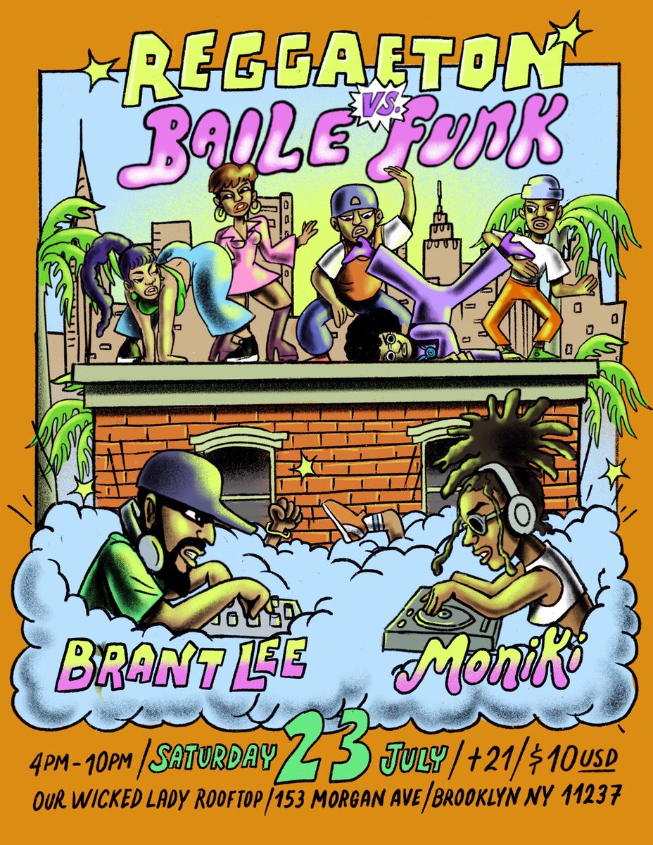 CiroCCS's tweet photo. THIS SATURDAY JULY 23RD ROOFTOP DAY PARTY 4PM/10PM  AT @ourwickedlady #BROOKLYN #NYC BIG PARTY CALLED “ REGGAETÓN VERSUS BAILE FUNK” WITH DJS: MONIKI &amp; BRANT LEE. TICKETS ON SALE NOW OR AT THE DOOR. USE LINK FOR ETICKETS https://t.co/j39KzDPSUk @dicefm https://t.co/iALz8WLz0t