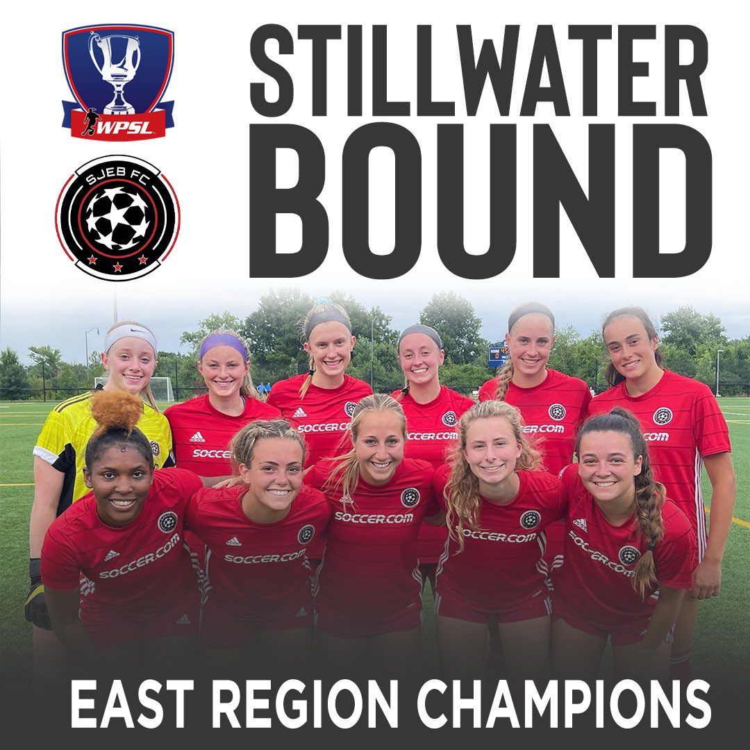Our third of four teams headed to the #WPSLChampionships in Stillwater, OK, has been decided.

Congratulations to <a href="/SJEBFC/">SJEB FC</a>, which clinched the East Region title to advance with a hard-fought 1-0 win over <a href="/VTfusionsoccer/">Vermont Fusion Soccer</a>!