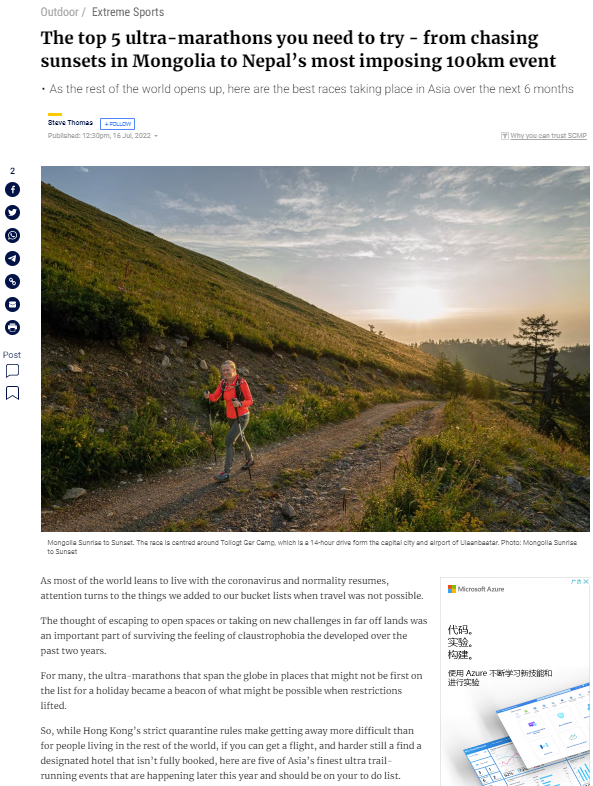 MS2S_Trail's tweet image. The top 5 ultra-marathons you need to try - from chasing sunsets in Mongolia to Nepal’s most imposing 100km event! THANKS to @scmpnews South China Morning Post for this nice report !
scmp.com/sport/outdoor/…

#trailrunning #ms2s #mongolia #ultratrail #ultrarunning #ultramarathon