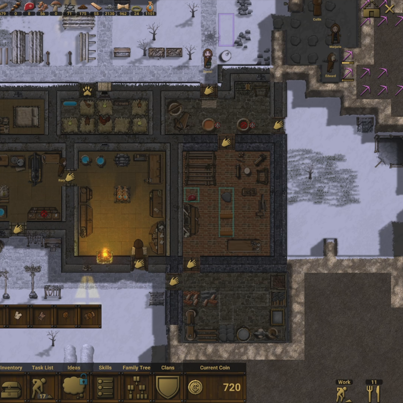 HoodedHorseInc's tweet photo. Medieval colony sim