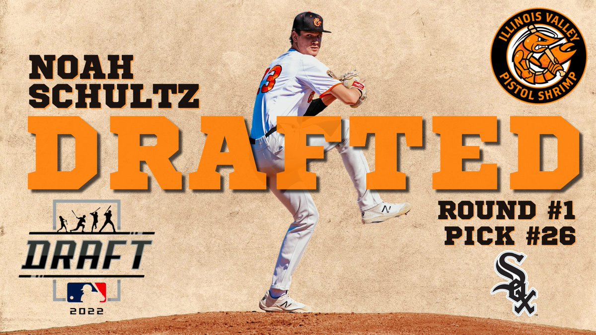 Pistol Shrimp Baseball (@pshrimpbaseball) on Twitter photo From #PistolShrimpBaseball to the 26th pick in the 2022 <a href="/MLB/">MLB</a> Draft!
Congrats to @NoahcSchultz on being selected in the first round by the @WhiteSox! #FearTheClaw From #PistolShrimpBaseball to the 26th pick in the 2022 <a href="/MLB/">MLB</a> Draft!
Congrats to @NoahcSchultz on being selected in the first round by the @WhiteSox! #FearTheClaw