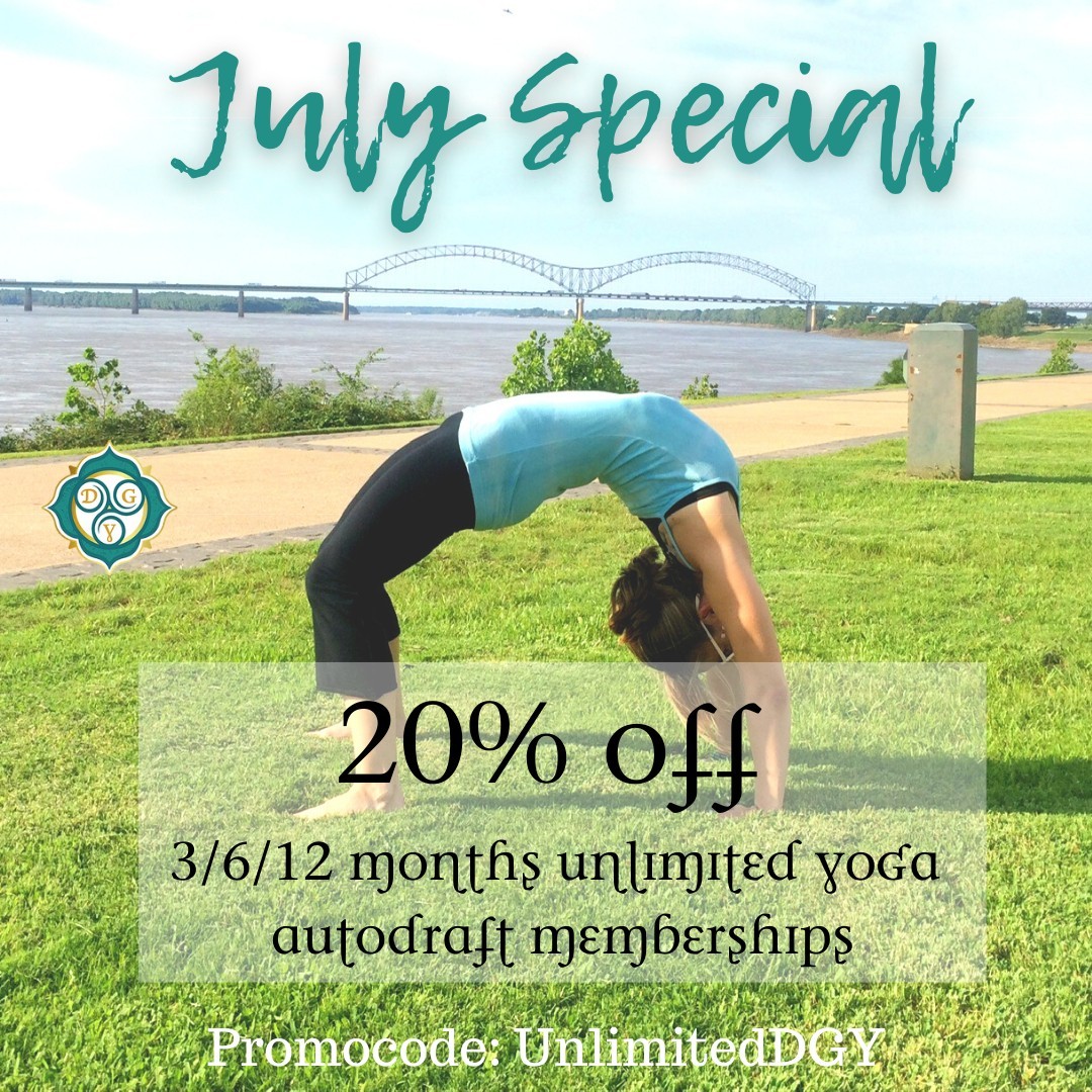 This is a deal you don't want to miss! Sign up for any unlimited auto-draft membership and receive 20% off​​​​​​​​ the membership. This includes as many classes as you want to take during the time period! Check out @DeltaGrooveYoga to learn more. 🧘