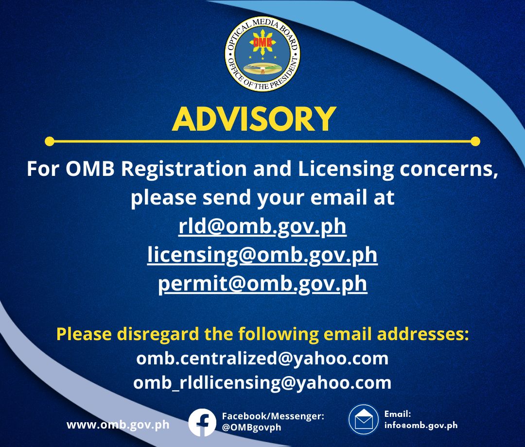 ADVISORY

For Registration and Licensing concerns, please take note of the new email addresses