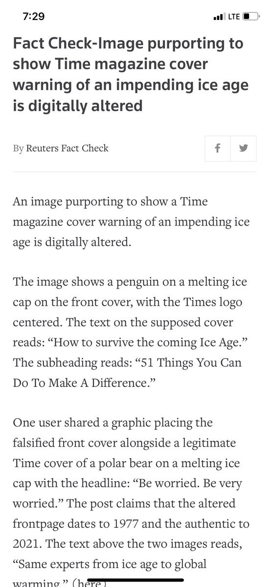 Nealjimenez132's tweet photo. @leviathan1668 @BillyMcCord8 @JeremyDBoreing That was a falsified Time magazine cover popularly shared by climate deniers. https://t.co/3F6FBqmfTF