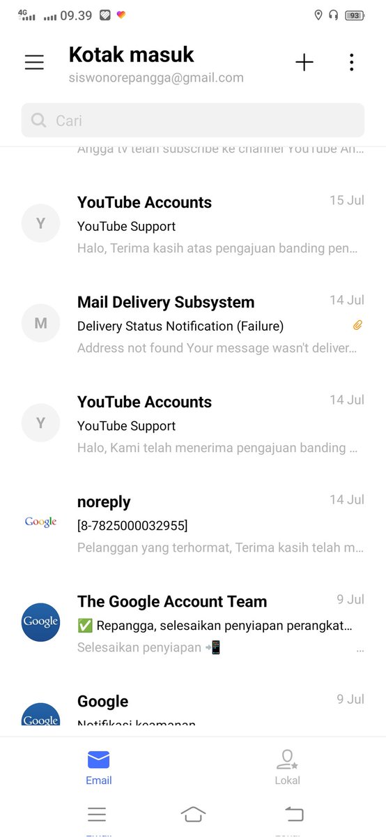SiswonoRepangga's tweet photo. @TeamYouTube This is the result of an unsatisfactory appeal

please help to recover or activate my account https://t.co/HtWT7XWtHx