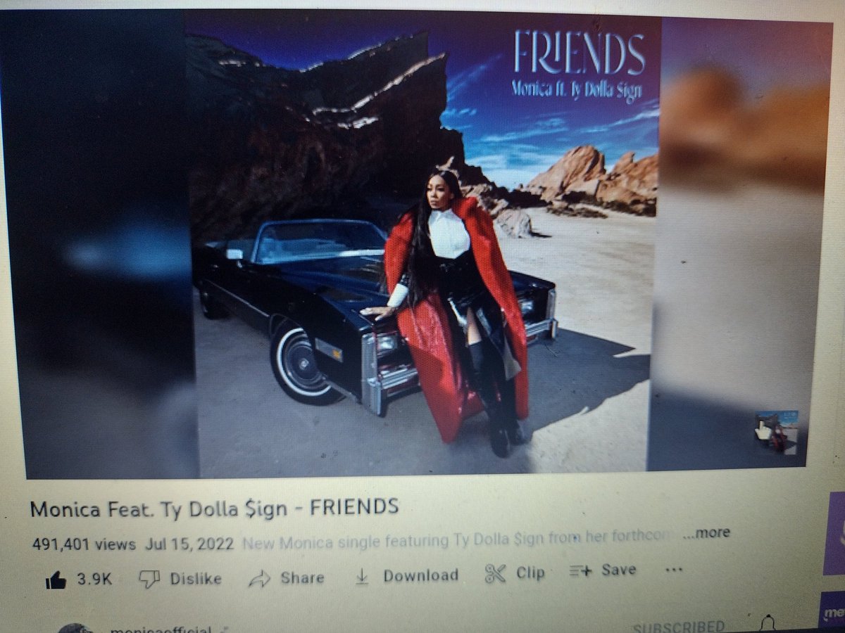monica_access's tweet photo. 491k!!!! Friends is doing well on all platforms. We are rocking it out, team. Let's get it to a million views to get a nice placement on Billboard @billboard @MonicaDenise @tydollasign @BET @MTV @VH1 @tvonetv . It's UP https://t.co/hr6fQU0uLw