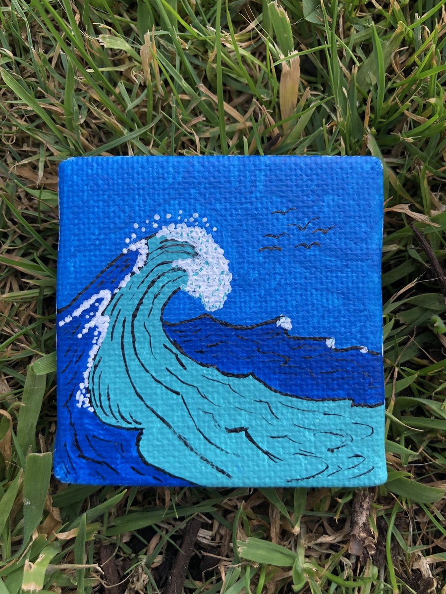 VeeRocks_eth's tweet photo. Messing around tonight on the mini canvas’s! Pretty stoked on how this came out! Took me an hour! :) #tinyart #minipainting #art #painting #canvas #new https://t.co/AoUulIXYtU