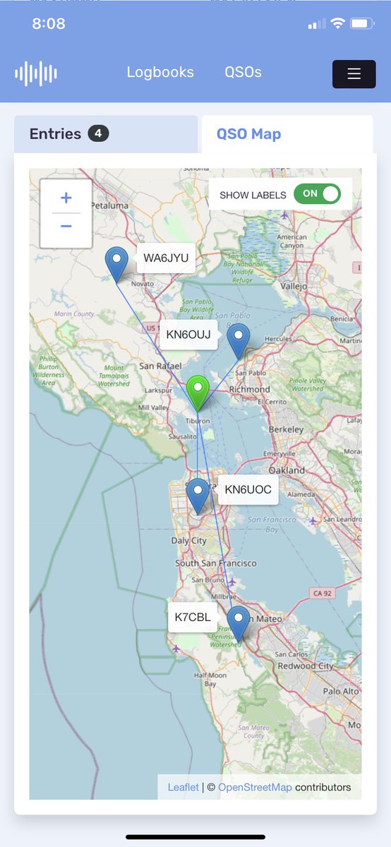 K1STG's tweet photo. Snuck in a quick activation of Tiburon Peninsula (W6/NC-435) this afternoon for a single point. Four 2M contacts with the HT. #SOTA #2MeterSimplex #hamradio https://t.co/qkp7BRP0IF
