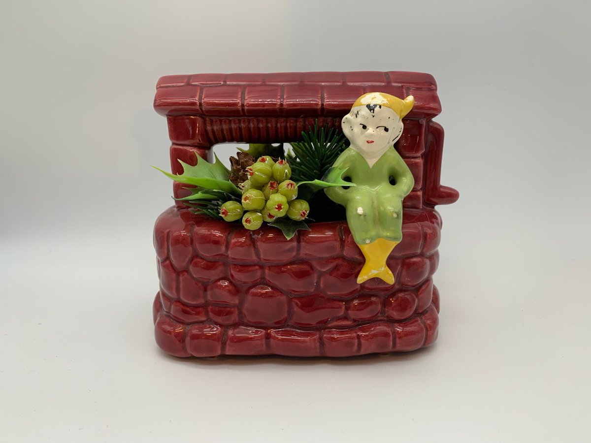 LilyDogAntiques's tweet photo. Excited to share this item from my #etsy shop: Vintage ceramic Pixie Elf Sitting on Wishing Well - Planter Pixie, Elf Holiday Decor Pla #vintageplanter #holidayplanter #christmasplanter #pixieplanter #elfplanter #christmasdecor https://t.co/wp4AskhtxJ https://t.co/wja8a41bLD