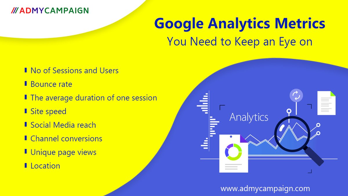 Ad_My_Campaign's tweet photo. Google Analytics Metrics.

#admycampaign #businessstrategy #growth https://t.co/nCBN7mAFjf