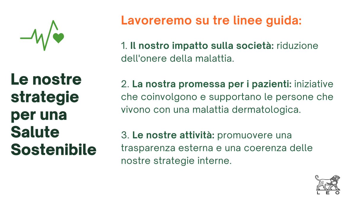 LEOPharmaIt's tweet photo. Con lo scopo di diventare leader globale in #dermatologia medica entro il 2030, miriamo ad aumentare l'accessibilità ai trattamenti per migliorare la qualità di vita dei pazienti. 
Puoi consultare il report sulla sostenibilità qui:
https://t.co/pngM3ieFtY

#sustainability #CSR https://t.co/yKSBlKSovn