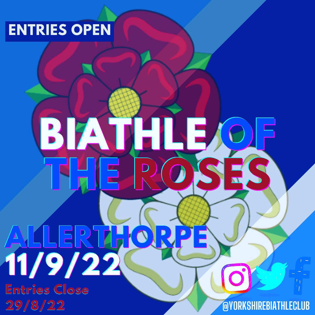 Entries are open for our Biathle of the Roses event at the amazing <a href="/TheLakelandPark/">AllerthorpeLakeland</a> ‼️This event never fails to deliver.

All entries can be made via the Pentathlon GB Sport80 platform and more details can be found here pentathlongb.org/events 
See you there 🏆