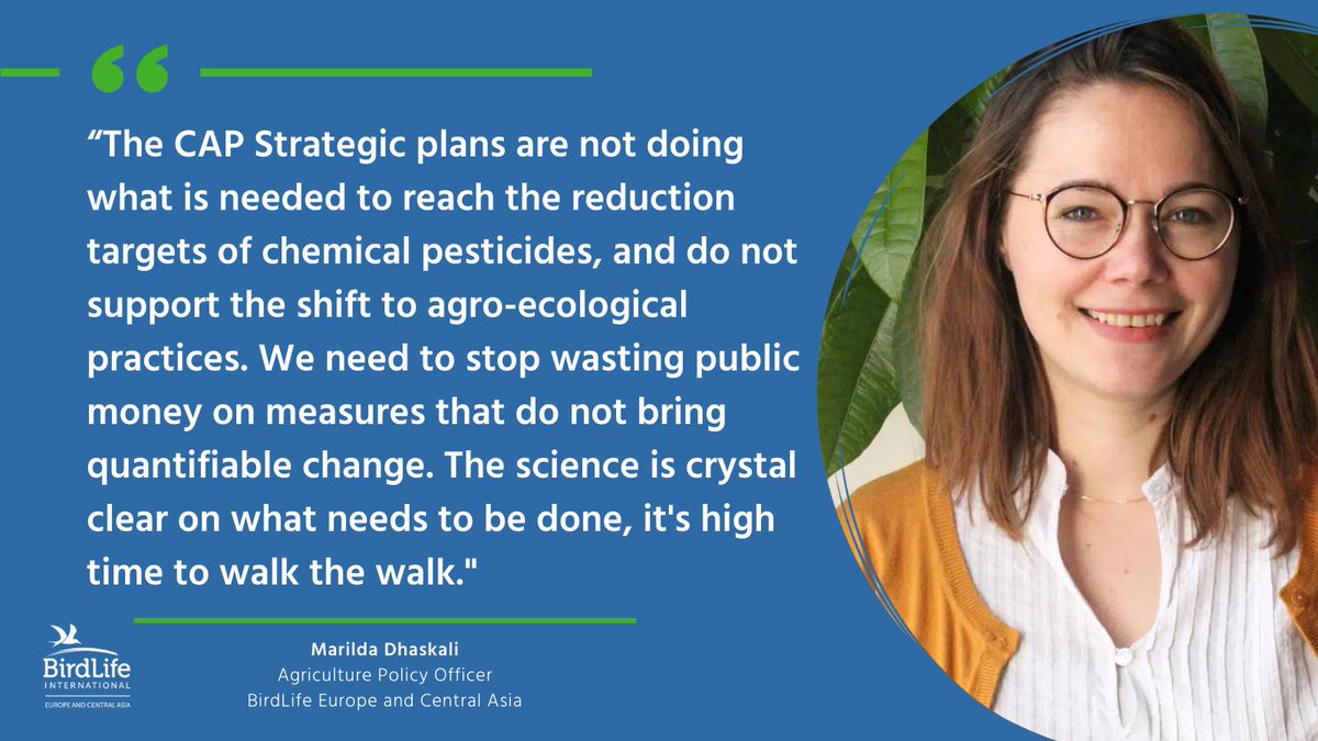 BirdLife Europe & Central Asia (@birdlifeeurope) on Twitter photo The <a href="/EU_Commission/">European Commission</a> committed to 📉 the use and risks of chemical #pesticides by 5️⃣0️⃣ % by 2030.
🙄 But the new #CAP does not look promising
🔎 Read our latest assessments and see what changes are needed: birdlife.org/wp-content/upl… The <a href="/EU_Commission/">European Commission</a> committed to 📉 the use and risks of chemical #pesticides by 5️⃣0️⃣ % by 2030.
🙄 But the new #CAP does not look promising
🔎 Read our latest assessments and see what changes are needed: birdlife.org/wp-content/upl…